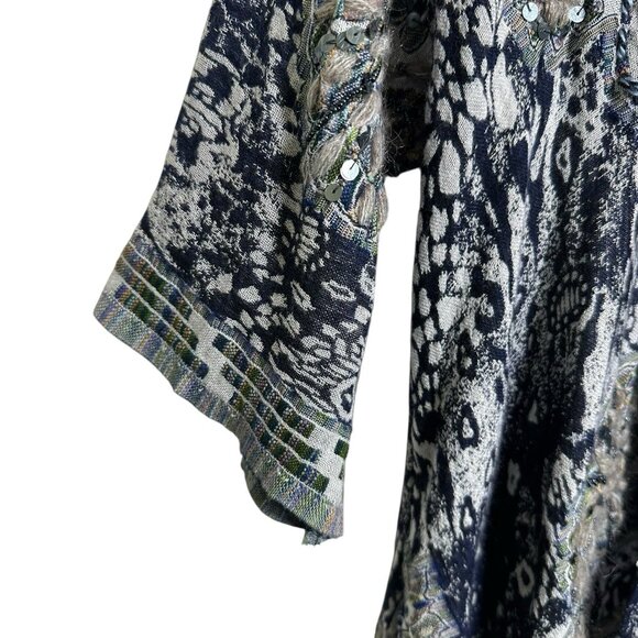 Soft Surroundings Kimono S/M Emory Cardi Embroidered Cardigan Poncho Topper NEW - Picture 5 of 14